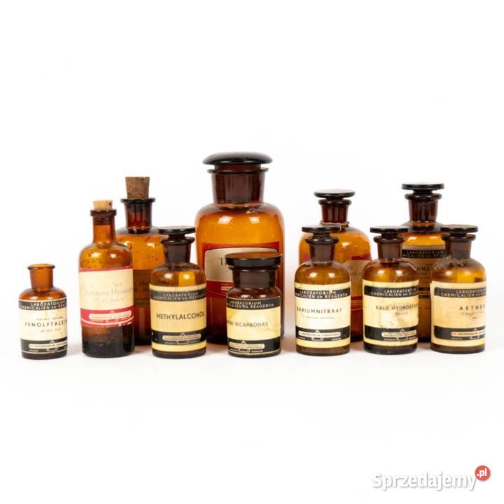 Kolekcja butelek aptecznych Ścibórz