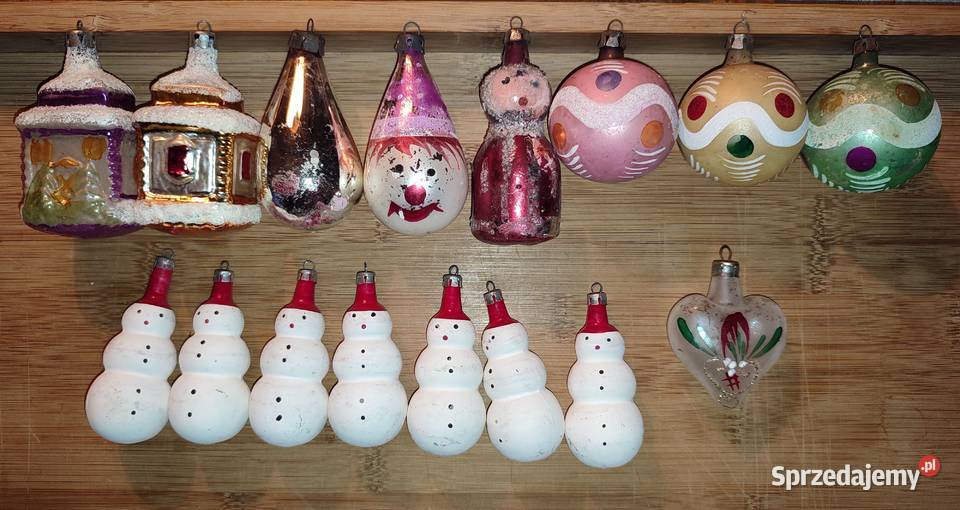 PRL ozdoby b ombki na choinkę 38 sztuk Warszawa