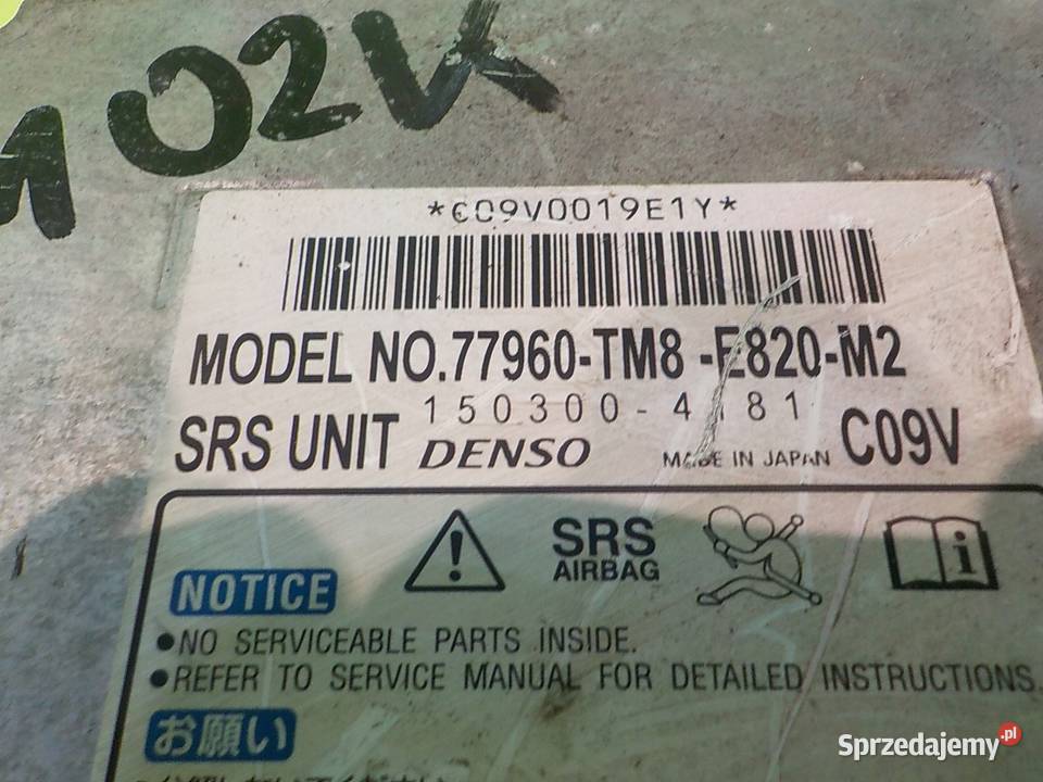 HONDA INSIGHT II 13 IMA 11r modul sensor AIRBAG Suków