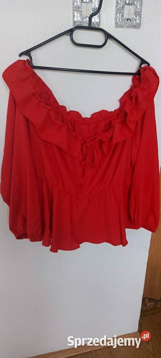 Bluzka hiszpanka 2XL czerwony lubelskie