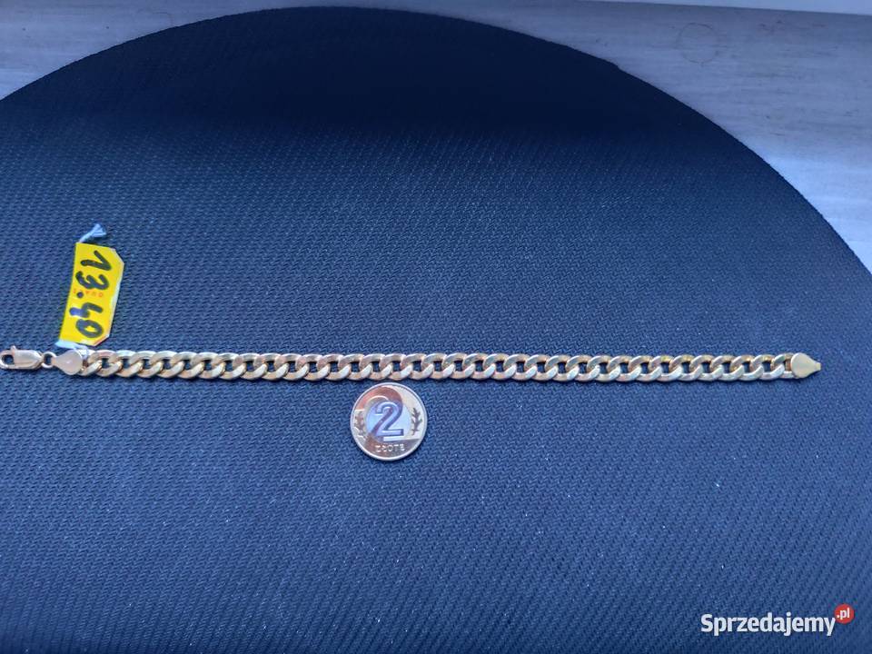 Piękna złota bransoleta męska splot Pancerka złoto Bransoletki Skarżysko-Kamienna sprzedam