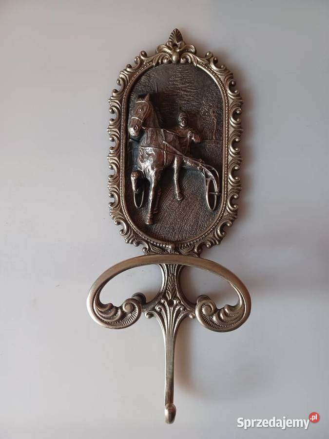 Piękny duży wieszak mosiężny wielkopolskie Poznań