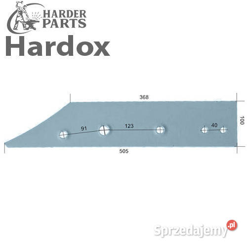 Płoza krótka HARDOX L1083Pk części do pługa nieuszkodzony