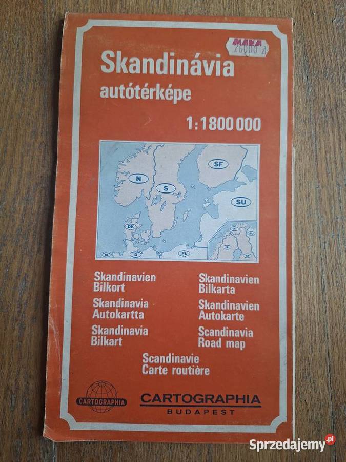 Skandinavia 1 1 800 000 mapa Kraków