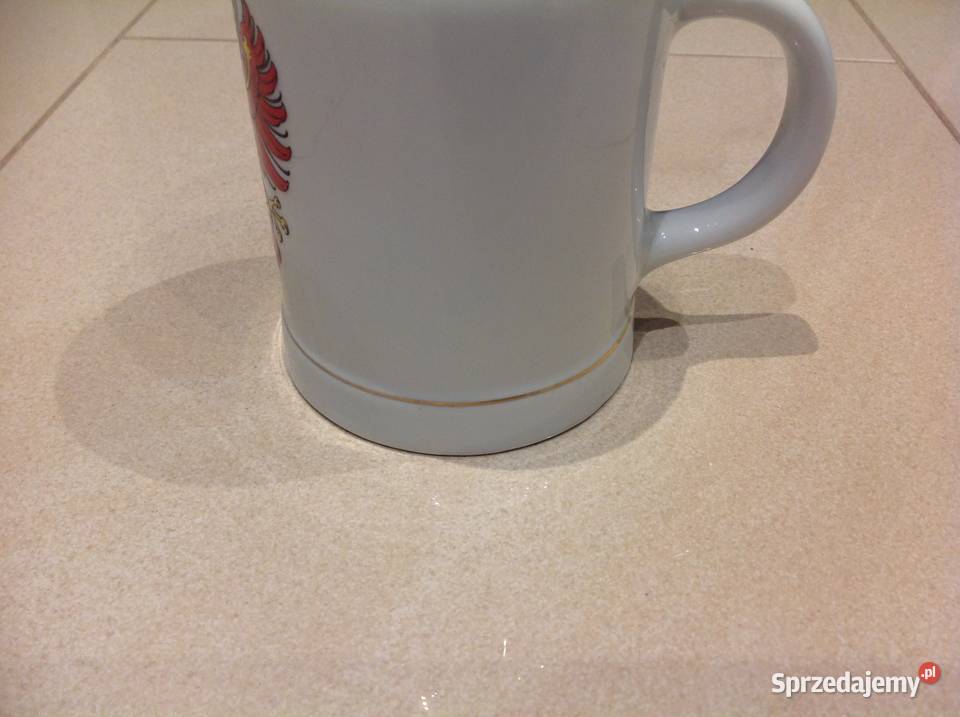 Kufel z Orłem Porcelana LILIEN STARY Sygnowany