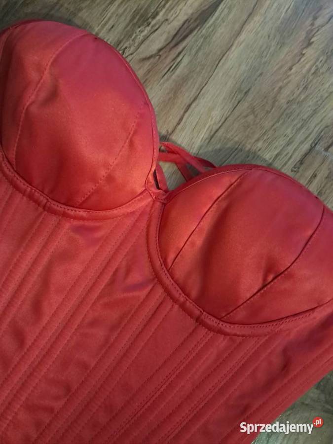 piękny nowy czerwony gorset rozmiar XS brak Sandomierz