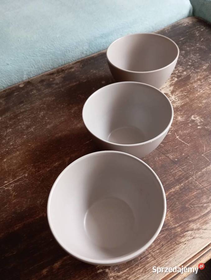 MISKI CERAMICZNE w kolorze szarobeżowym 3 Warszawa