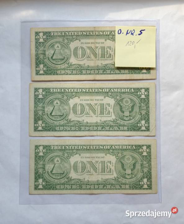 O 5 USA 1 Dollar Silver Certificate 1957 1957A 3 Ostrów Mazowiecka