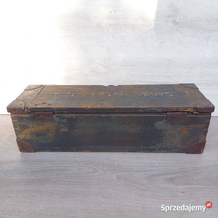 Oryginalna niemiecka drewniana skrzynka na Warszawa sprzedam