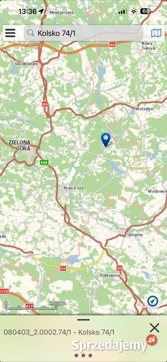 Działka drodze asfaltowej Kolsko