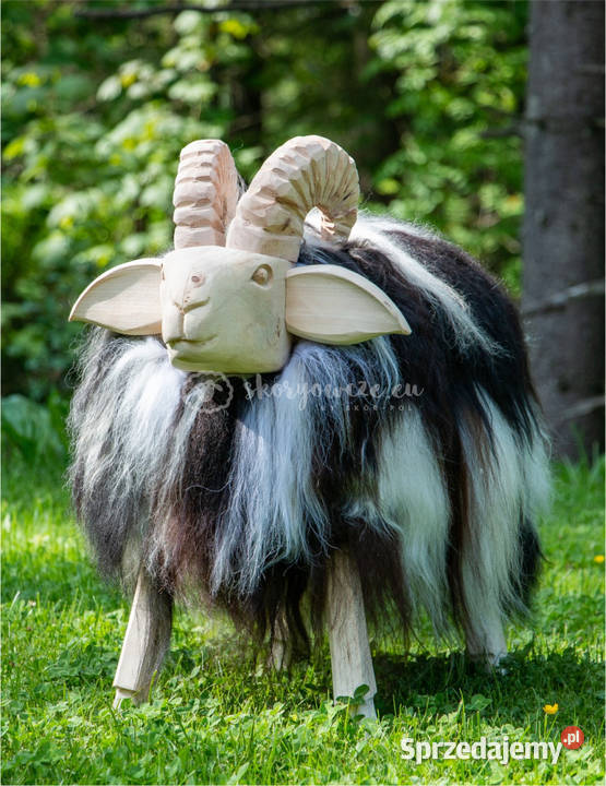 Krzesło baran dekoracyjny białoczarny