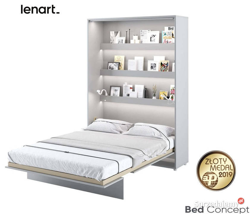 Półkotapczan Łóżko w Szafie BED CONCEPT 140x200 Łóżka, wersalki i sofy
