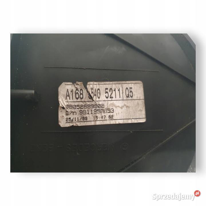 LICZNIK ZEGARY A1685405211 Mercedes W168 17 CDI Chełm