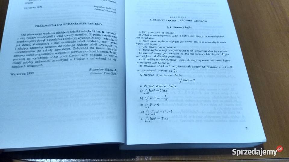 Zbiór zadań z matematyki kandydatów Gdowski pomorskie sprzedam
