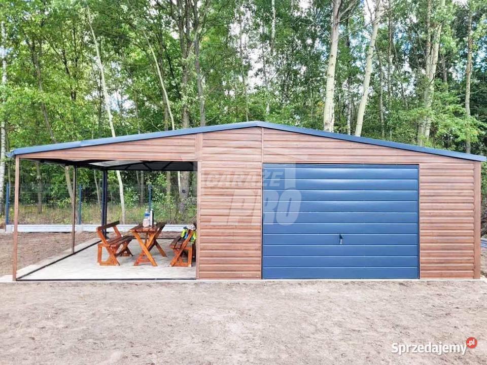 Garaż blaszany 5x5 wiata Brama drzwi rynny GP211 25m2 Ruda Śląska