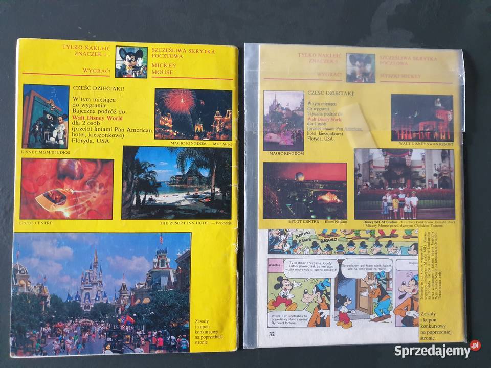 Mickey Mouse zestaw 2 komiksów 1991 Gdynia