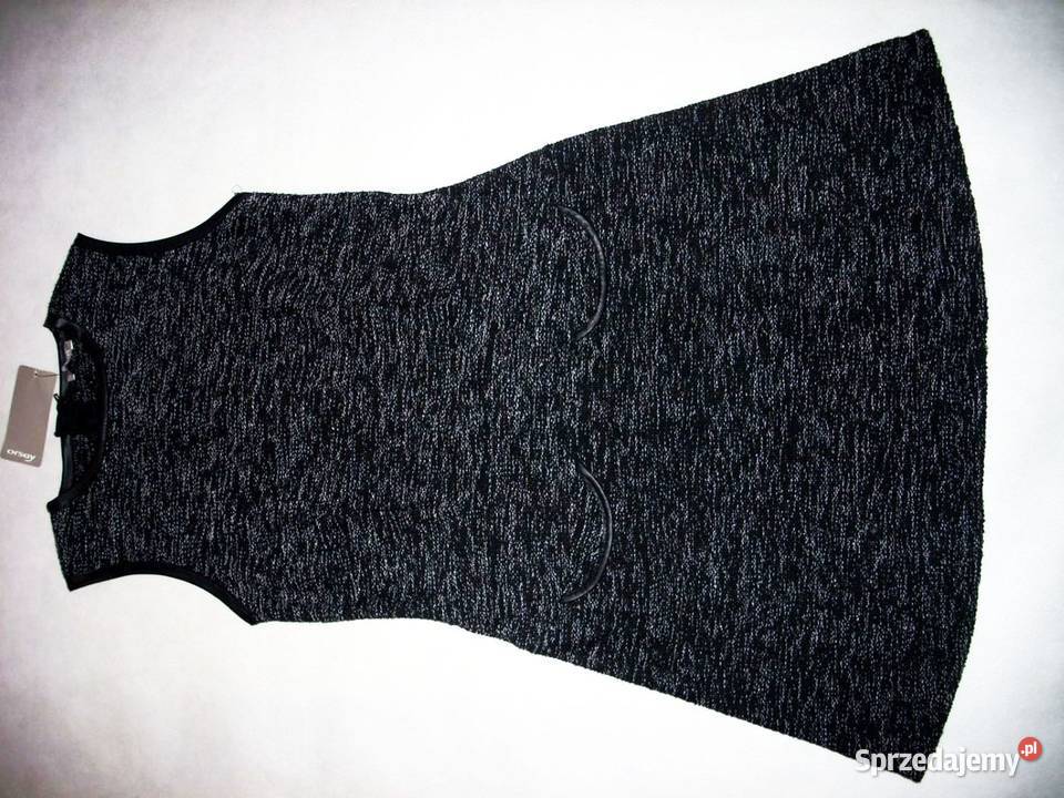 ORSAY sukienka czarna dzianinowa Melanż 38 40 biały Nowy Sącz sprzedam