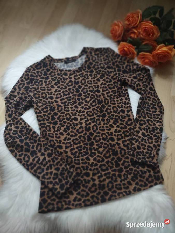 Dzianinowa bluzka w panterkę Mohito S Odzież damska Olkusz