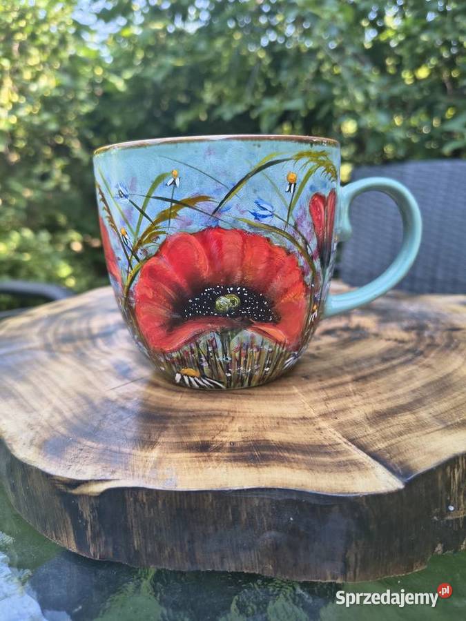 Kubek porcelanowy ręcznie malowany Porcelana i szkło Mrągowo
