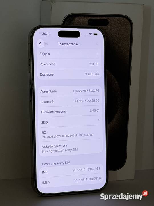 iPhone 15 Pro 128GB 100 Kondycja Kalisz sprzedam