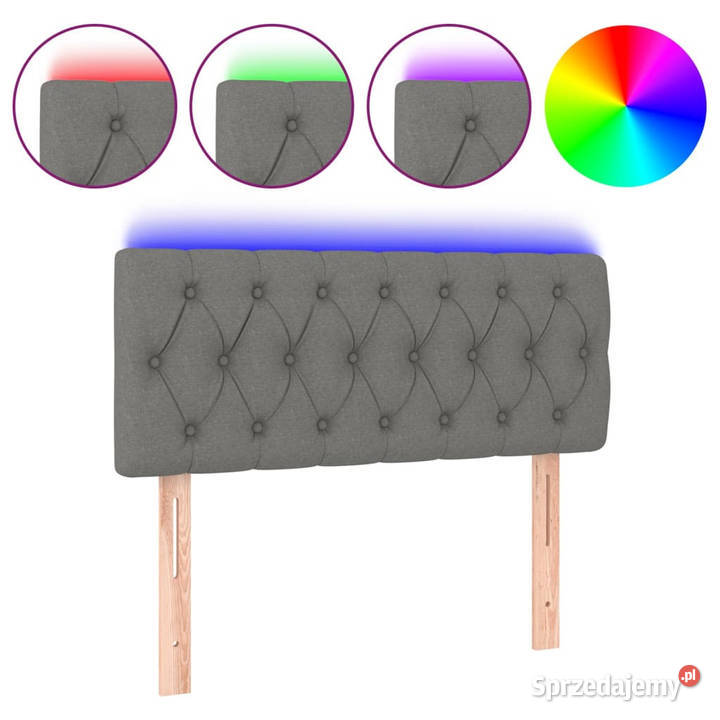 Zagłówek do łóżka z LED ciemnoszary 100x7x7888 Warszawa