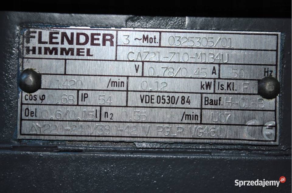 Motoreduktor kątowy 012kw 053obrmin Firmy Pozostałe lubuskie Kargowa