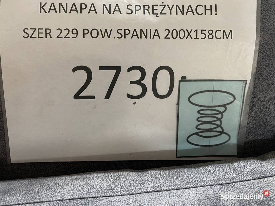 KANAPA NA SPRĘŻYNACH Z DUŻĄ FUNKCJĄ SPANIA Sofy i kanapy Sofy i kanapy Toruń
