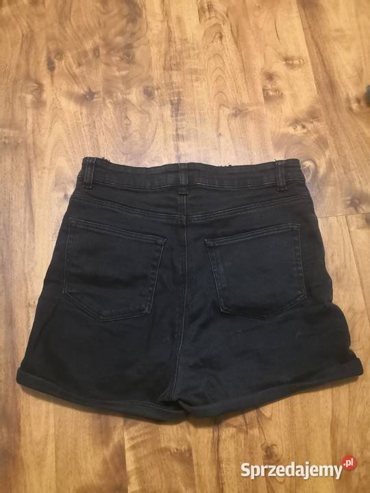 Czarne spodenki jeansowe Bez wzoru Opole