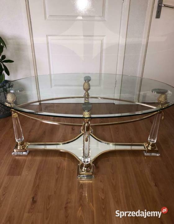 Stolik kawowy VERSACE pozłacany 120cm wielkopolskie Międzychód