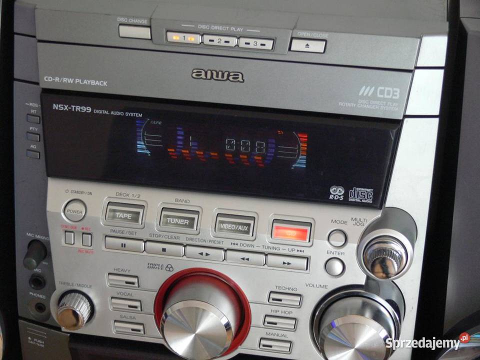 Wieża Aiwa kolumny RDS AUX CD DOSTAWA Jasło