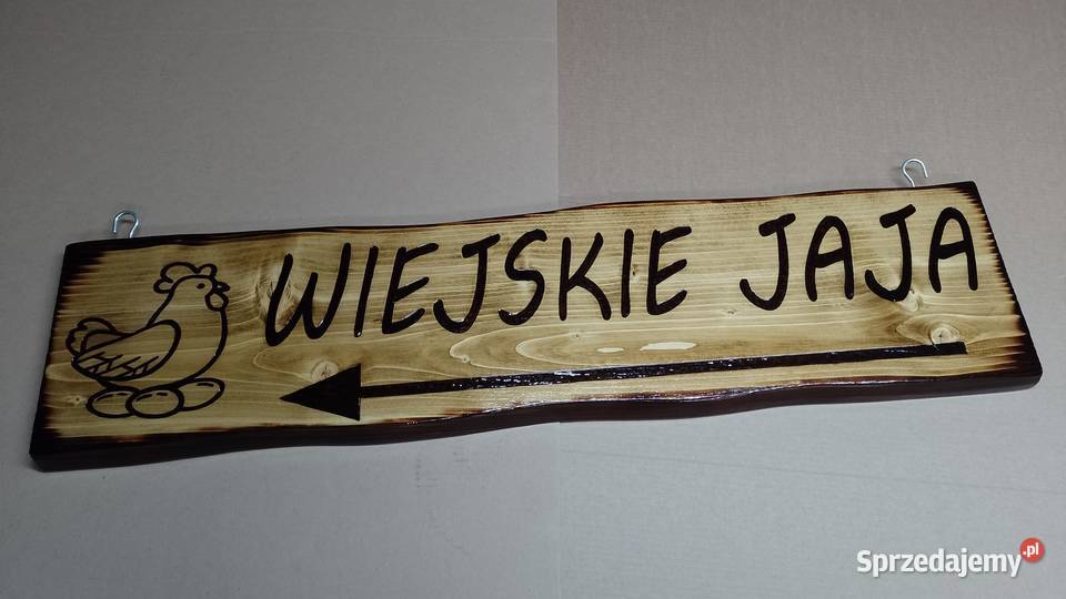 Szyld drewniany kierunkowy informacyjny napisy Gdańsk sprzedam