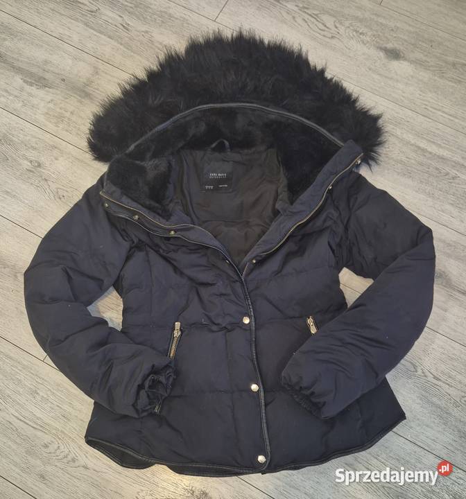 Kurtka damska zimowa taliowana kaptur futerko Kurtki i płaszcze Łódź