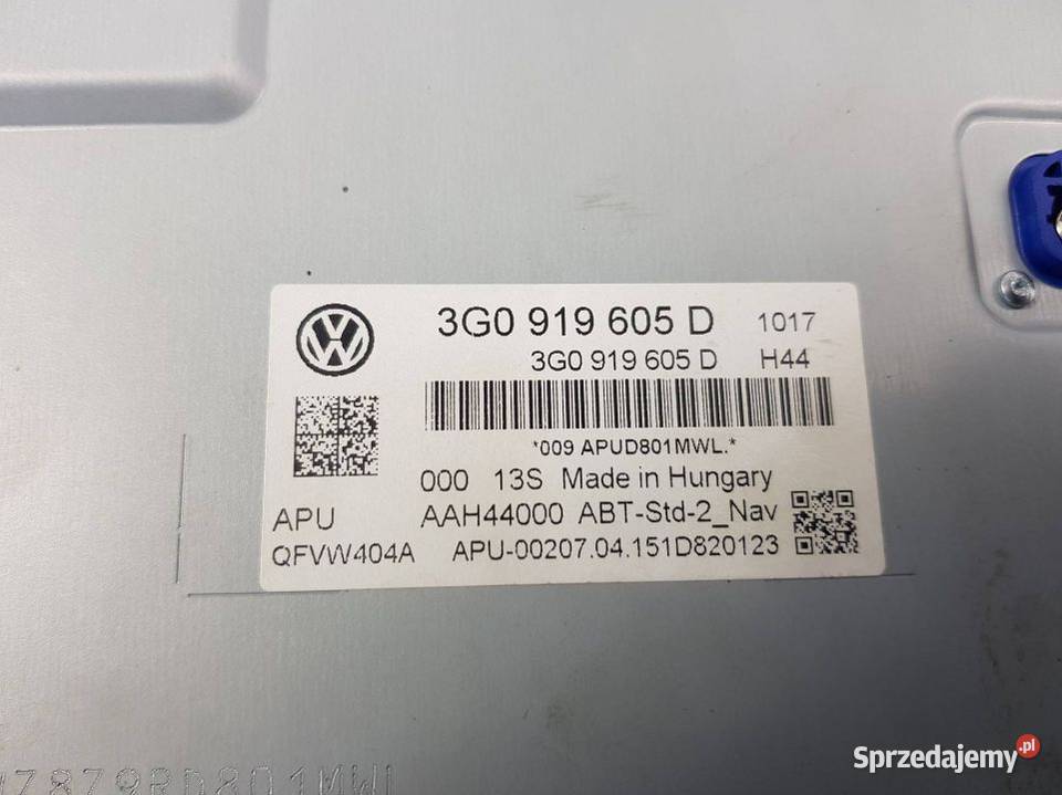 RADIO 3G0919605D VOLKSWAGEN PASSAT B8 Pozostałe Lipno