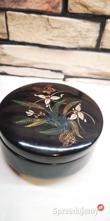 Ręcznie malowane pudełko z laki lata 7080 Antykwariat Gdańsk sprzedam