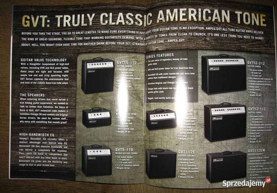 Ampeg two Catalogs Lists 2002 2003 2006 Kępice