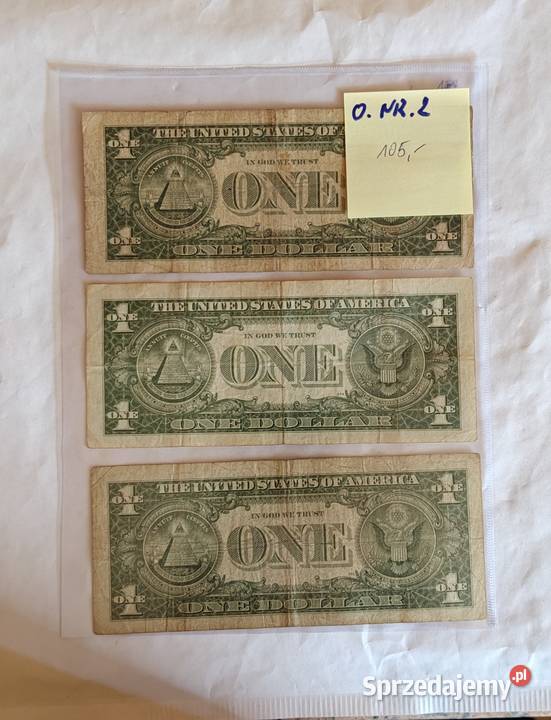 O 2 USA 1 Dollar Silver Certificate 1957 1957A mazowieckie