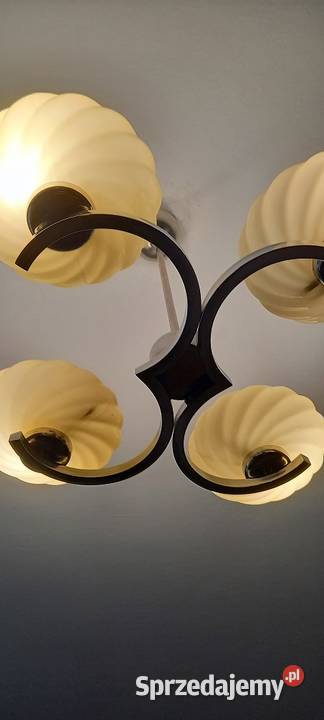 Czteroramienny żyrandol w stylu Art Deco Antyki łódzkie Skierniewice sprzedam