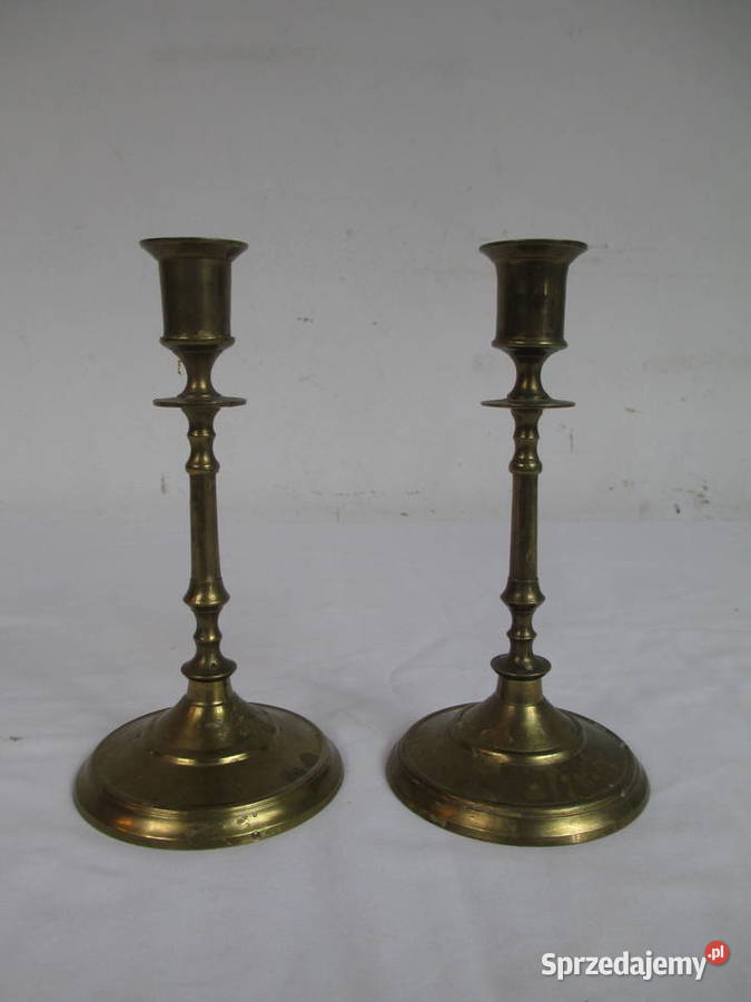 Para mosiężnych świeczników Szwecja lata 70 Lublin