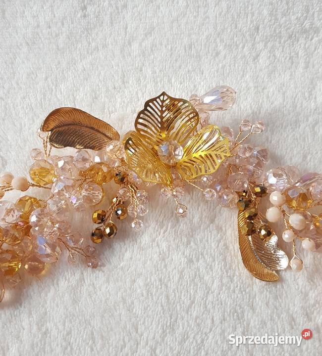 Piękna ozdoba do włosów opaska tiara wesele ślub Szczecin