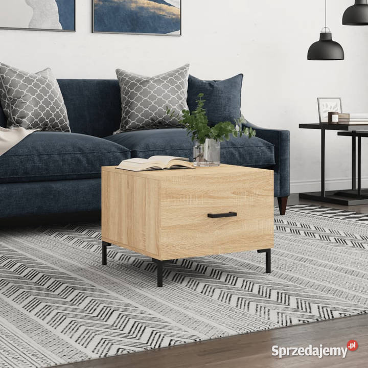 Stolik kawowy dąb sonoma 50x50x40 materiał mazowieckie Warszawa