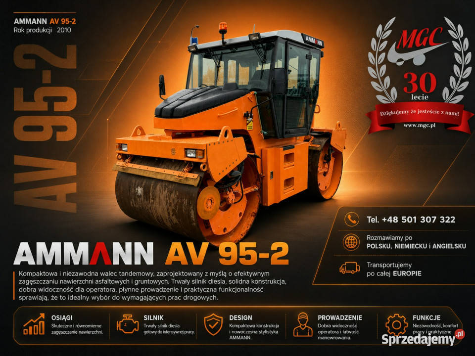 walec Ammann AV952 SERWISOWANY Ammann AV952 Pozostałe śląskie Łaziska Górne