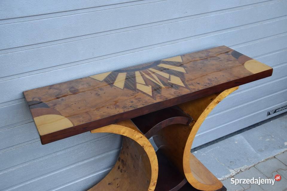 Drewniana Konsola Stolik Art Deco Komoda Meble Kraków