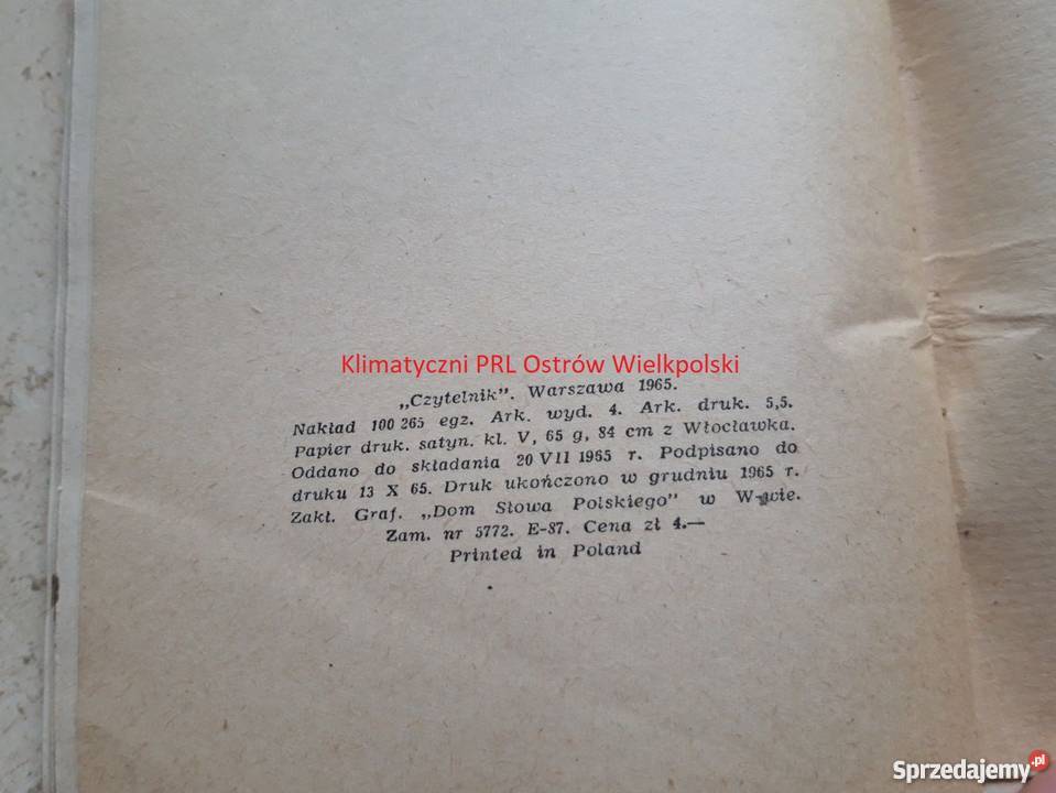 O Żołnierzu Tułaczu Stefan Żeromski Czytelnik Bielsko-Biała sprzedam