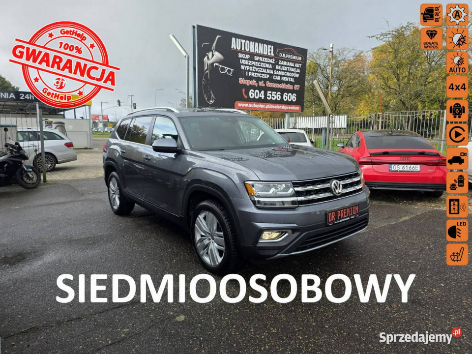 Volkswagen Atlas 36 Benzyna 280 LED Skóra 4x4 lakier metallic Słupsk
