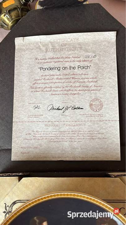 Talerz kolekcjonerski Pandering on the porch pomorskie Gdańsk