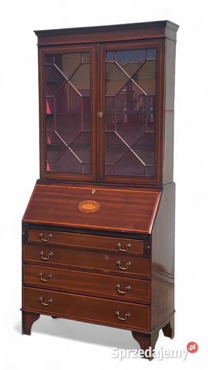 Stary angielski sekretarzyk z witryną antyk Meble zachodniopomorskie Gryfice