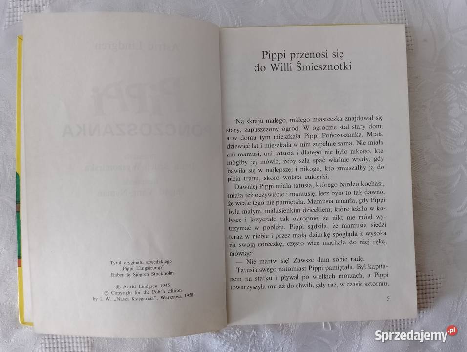 Książka PIPPI POŃCZOSZANKA Astrid Lindgren twarda Oborniki