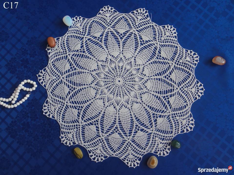 Serwetki bieżniki białe szydełkowe na szydełku Lublin sprzedam
