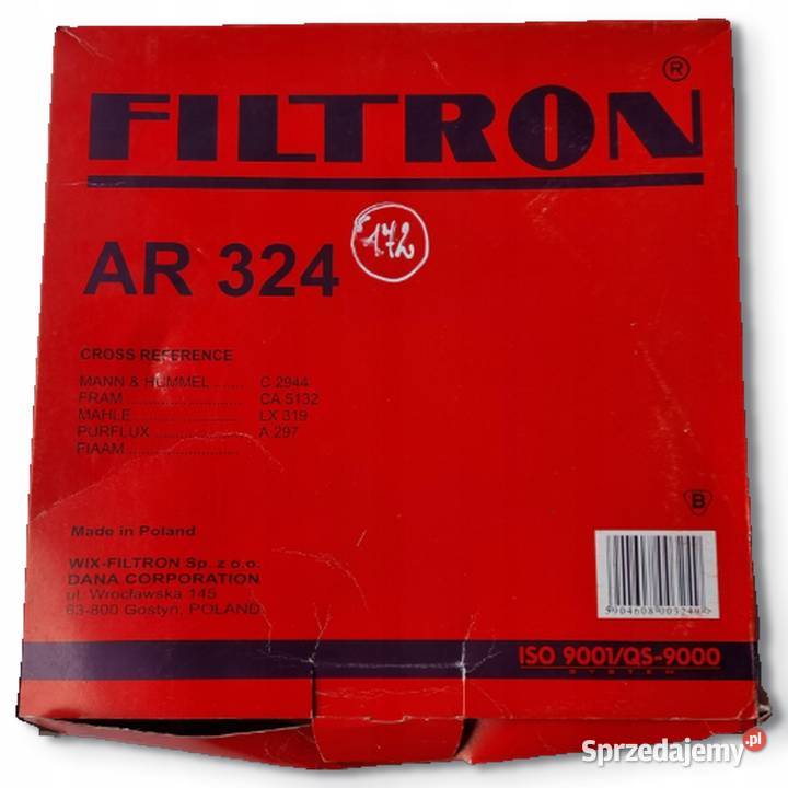 FILTR POWIETRZA Filtron AR 324 AR324 Mazda 323 Chełm