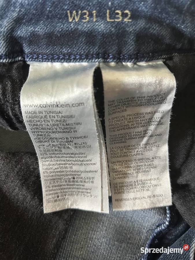 Spodnie jeansowe męskie CALVIN KLEIN 3234 OKAZJA Rozmiar M Odzież codzienna Zamość